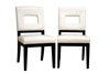 Baxton Studio Faustino Cream Leather Dining Chair Set of 2
